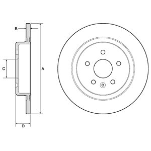 Tarcza hamulcowa DELPHI BG4760C