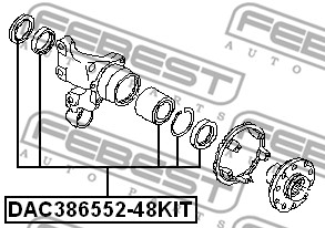 Łożysko koła FEBEST DAC386552-48KIT