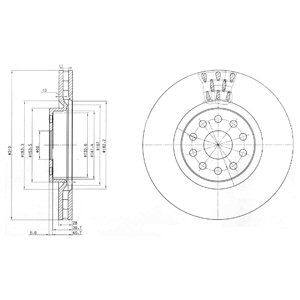 Tarcza hamulcowa DELPHI BG3497