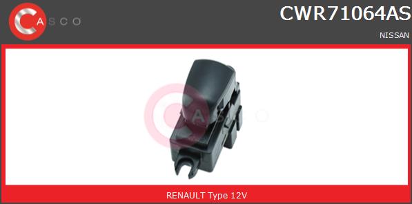 Przełącznik podnośnika szyby CASCO CWR71064AS