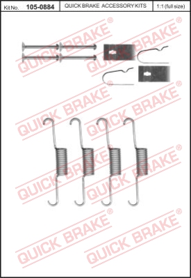 Zestaw montażowy szczęk hamulcowych QUICK BRAKE 105-0884