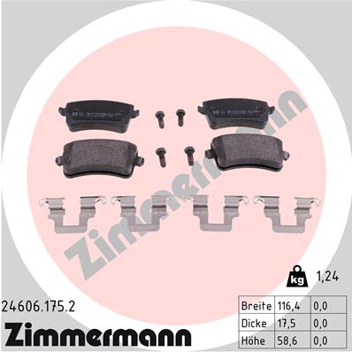 Klocki hamulcowe ZIMMERMANN 24606.175.2