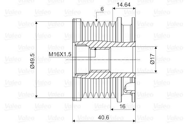 Sprzęgło alternatora VALEO 588014