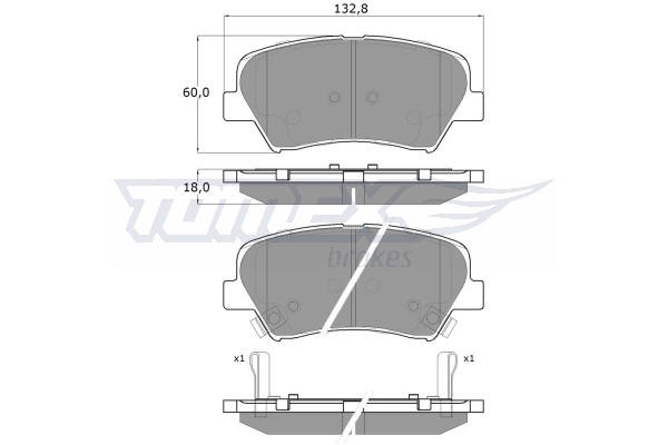 Klocki hamulcowe TOMEX BRAKES TX 17-68