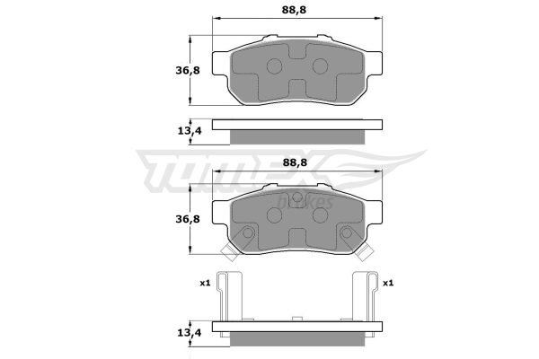 Klocki hamulcowe TOMEX BRAKES TX 17-22