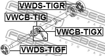 Tłumik drgań skrętnych wału napędowego FEBEST VWDS-TIGR