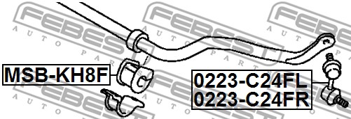 Guma stabilizatora FEBEST MSB-KH8F