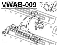 Tuleja wahacza FEBEST VWAB-009