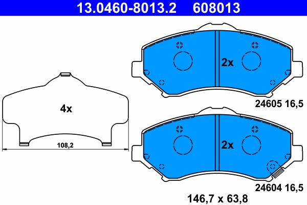 Klocki hamulcowe ATE 13.0460-8013.2
