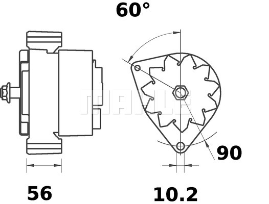 Alternator MAHLE MG 165