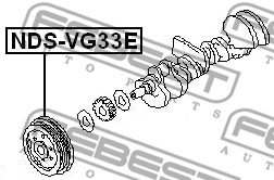 Koło pasowe wału korbowego FEBEST NDS-VG33E