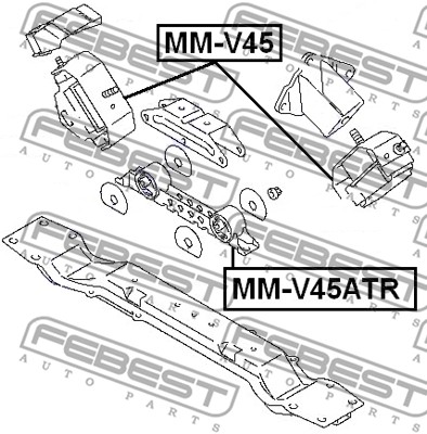 Poduszka silnika FEBEST MM-V45