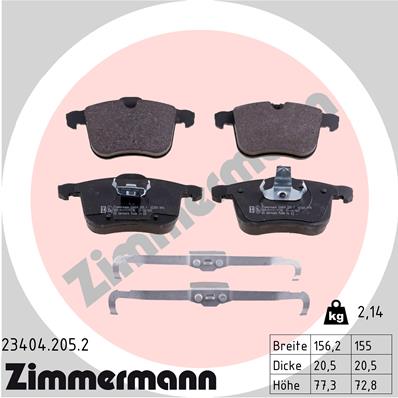 Klocki hamulcowe ZIMMERMANN 23404.205.2