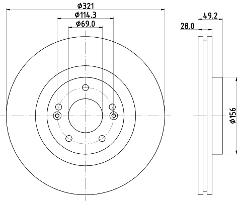 Tarcza hamulcowa HELLA 8DD 355 131-351