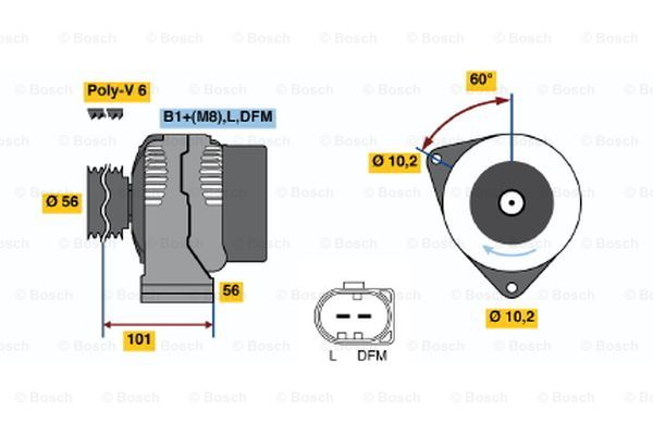 Alternator BOSCH 0 986 042 550
