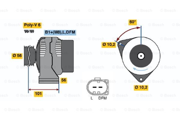 Alternator BOSCH 0 986 042 550