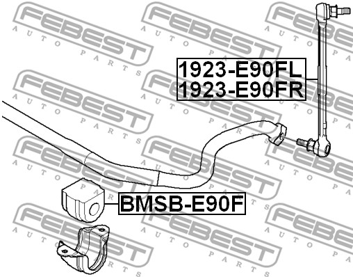 Guma stabilizatora FEBEST BMSB-E90F