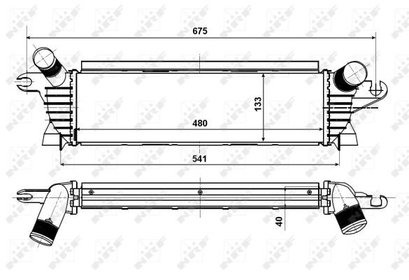 Chłodnica powietrza intercooler NRF 30511