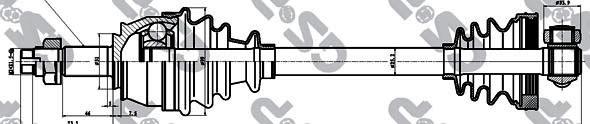 Półoś napędowa GSP 217082