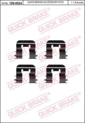 Zestaw akcesoriów montażowych  klocków hamulcowych QUICK BRAKE 109-0024