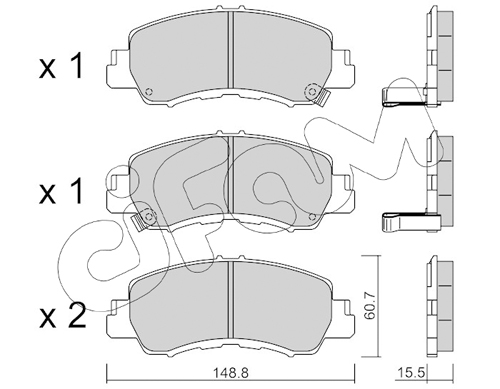 Klocki hamulcowe CIFAM 822-1239-0