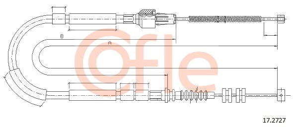 Linka hamulca ręcznego COFLE 92.17.2727