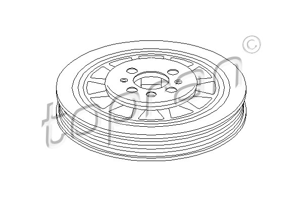 Koło pasowe wału korbowego TOPRAN 110 960