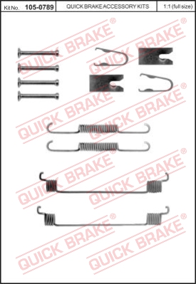 Zestaw dodatków do szczęk hamulcowych QUICK BRAKE 105-0789