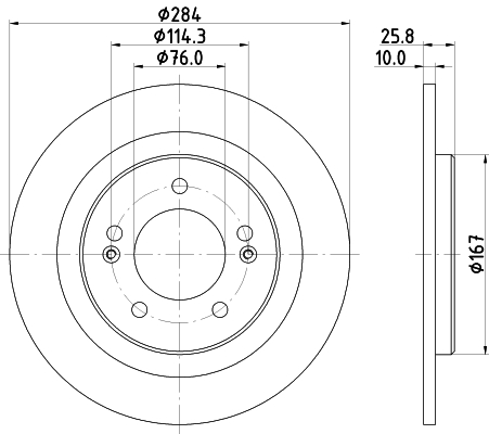 Tarcza hamulcowa HELLA PAGID 8DD 355 118-361