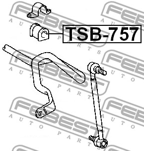 Guma stabilizatora FEBEST TSB-757