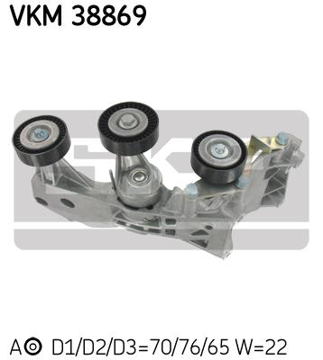 Rolka napinacza paska osprzętu SKF VKM 38869