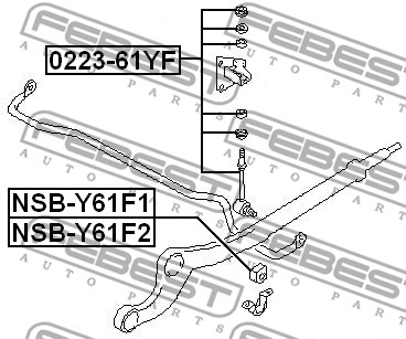 Łącznik stabilizatora FEBEST 0223-61YF