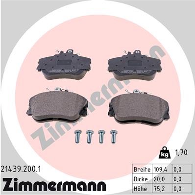 Klocki hamulcowe ZIMMERMANN 21439.200.1