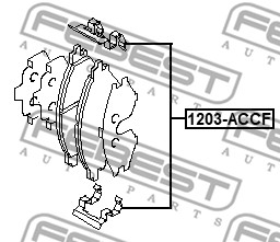 Zestaw akcesoriów montażowych  klocków hamulcowych FEBEST 1203-ACCF