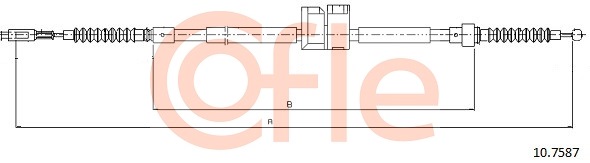 Linka hamulca ręcznego COFLE 92.10.7587