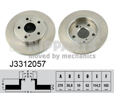 Tarcza hamulcowa NIPPARTS J3312057