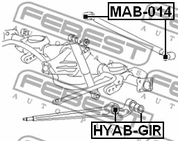 Tuleja wahacza FEBEST HYAB-GIR