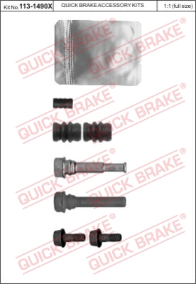 Zestaw tulei prowadzących zacisk hamulca QUICK BRAKE 113-1490X