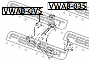Tuleja wahacza FEBEST VWAB-035