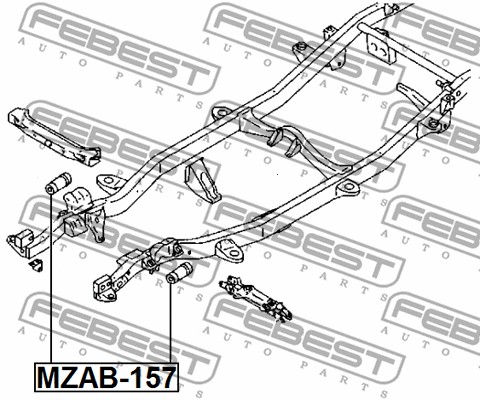 Tuleja wahacza FEBEST MZAB-157