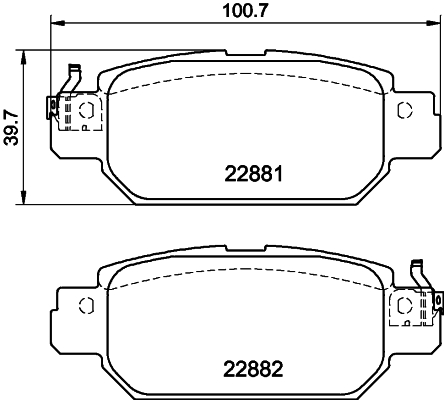 Klocki hamulcowe HELLA 8DB 355 040-651
