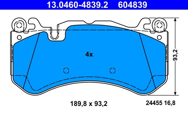 Klocki hamulcowe ATE 13.0460-4839.2