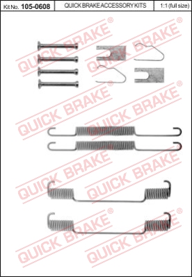 Zestaw dodatków do szczęk hamulcowych QUICK BRAKE 105-0608