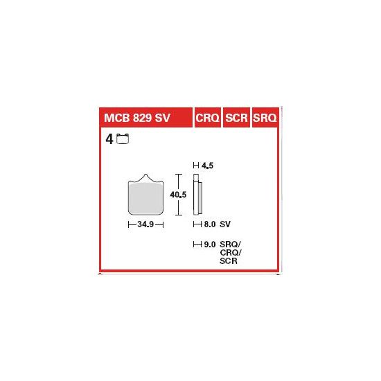 Klocki hamulcowe TRW MCB829CRQ