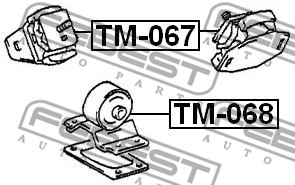 Poduszka silnika FEBEST TM-068