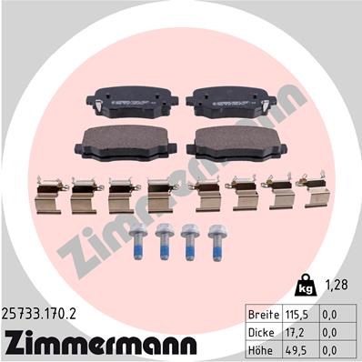 Klocki hamulcowe ZIMMERMANN 25733.170.2