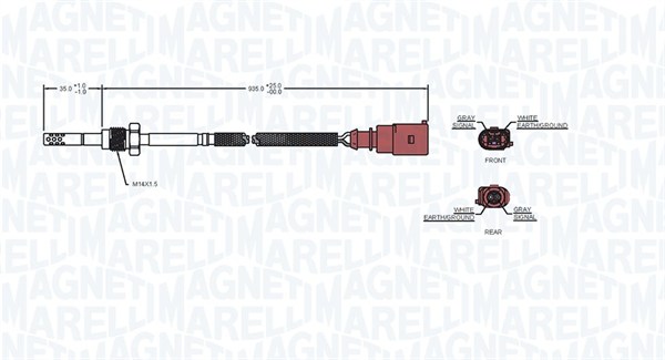 Czujnik  temperatury spalin MAGNETI MARELLI 172000229010