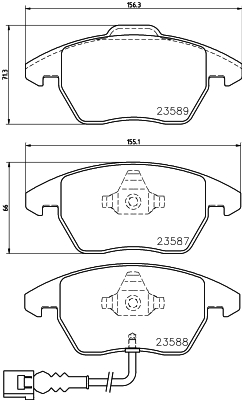 Klocki hamulcowe HELLA 8DB 355 010-581
