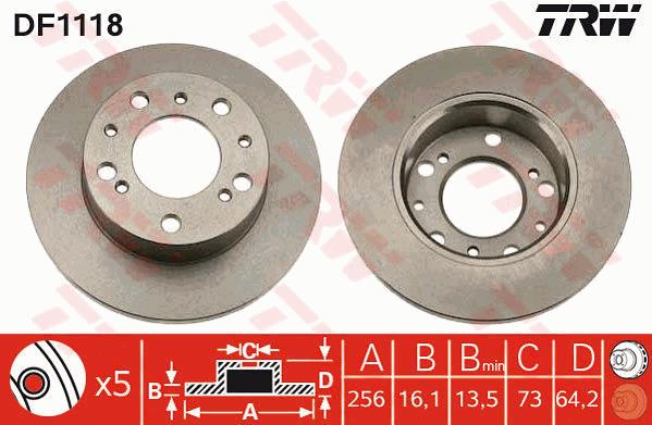 Tarcza hamulcowa TRW DF1118