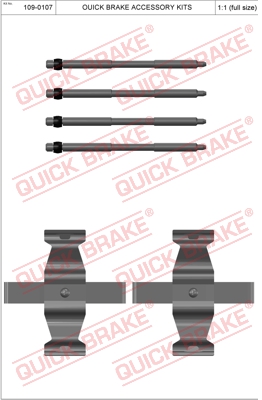 Zestaw akcesoriów montażowych  klocków hamulcowych QUICK BRAKE 109-0107